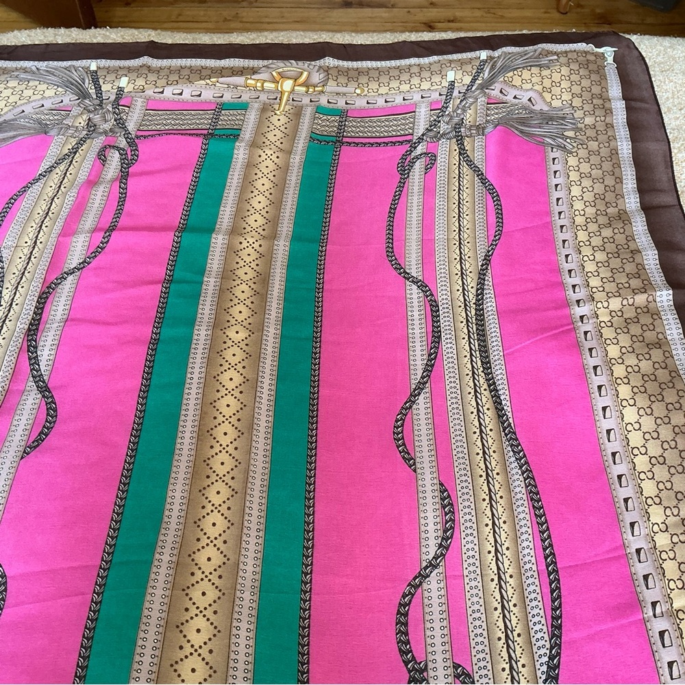 Luxurious Fashion Scarf Colorful Printed Vibrant Silky Long Scarf New - Picture 8 of 12